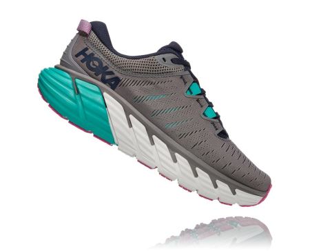 Hoka Gaviota 3 Road - Adidasi Training Dama Gri Inchis | RO-uSFVu7z